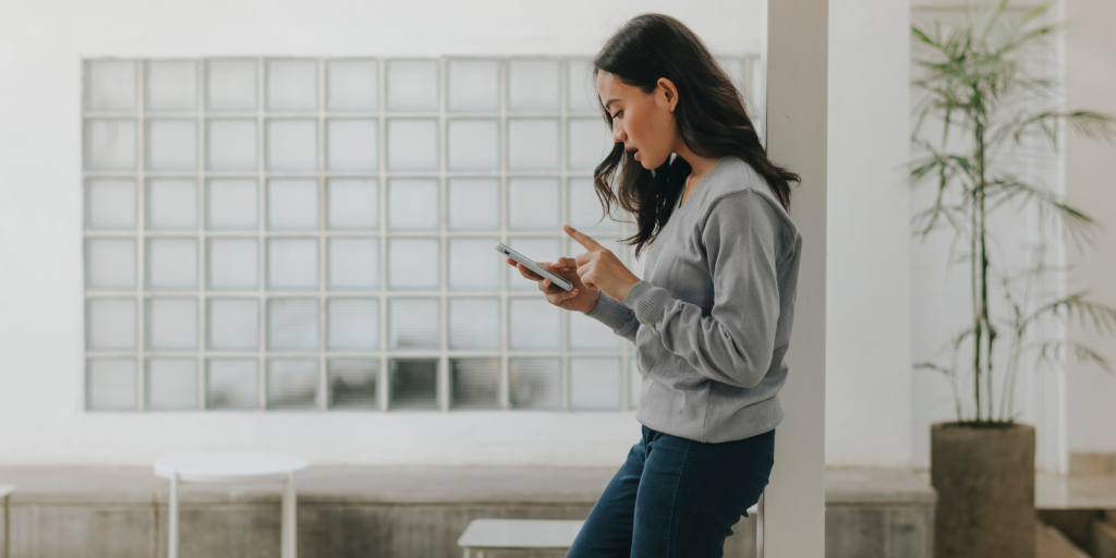 woman googling if an at home abortion is safe